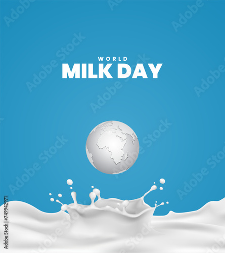 world milk day, milk day creative design. milk day social media post design.