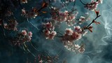 Photograph the delicate petals of a cherry blossom tree in spring