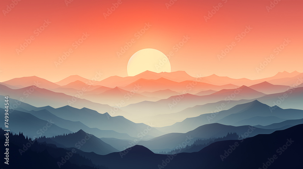 Serene Mountain Sunrise