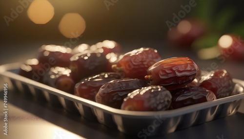 freash dates on the plastic tray photo
