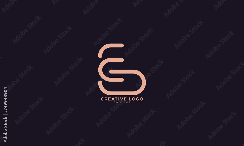 Obraz premium ES SE Abstract initial monogram letter alphabet logo design 