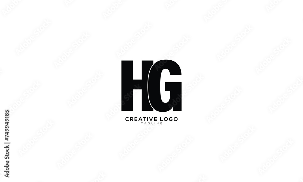 HG Abstract initial monogram letter alphabet logo design
