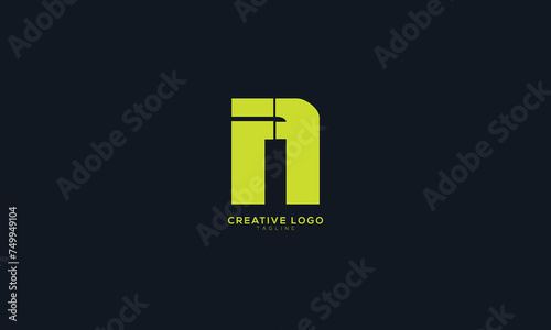 FA FN Abstract initial monogram letter alphabet logo design
