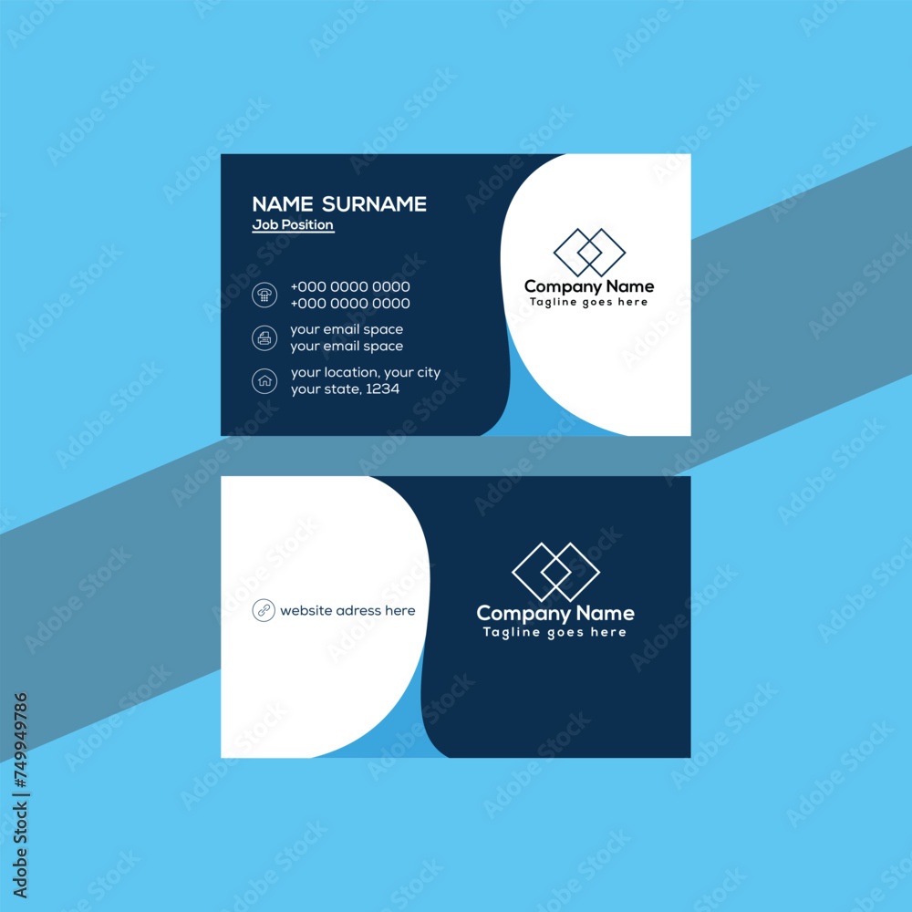 Fototapeta premium Modern Creative Corporate Minimalist & Clean Business Card Template