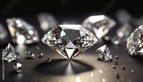 diamonds that are lit shine beautifully on a black background