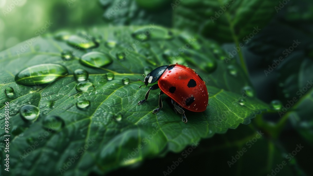 ladybug on green leaf ladybug on green leaf
