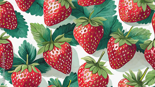 美味しそうなイチゴのイラスト,アスペクト比16:9