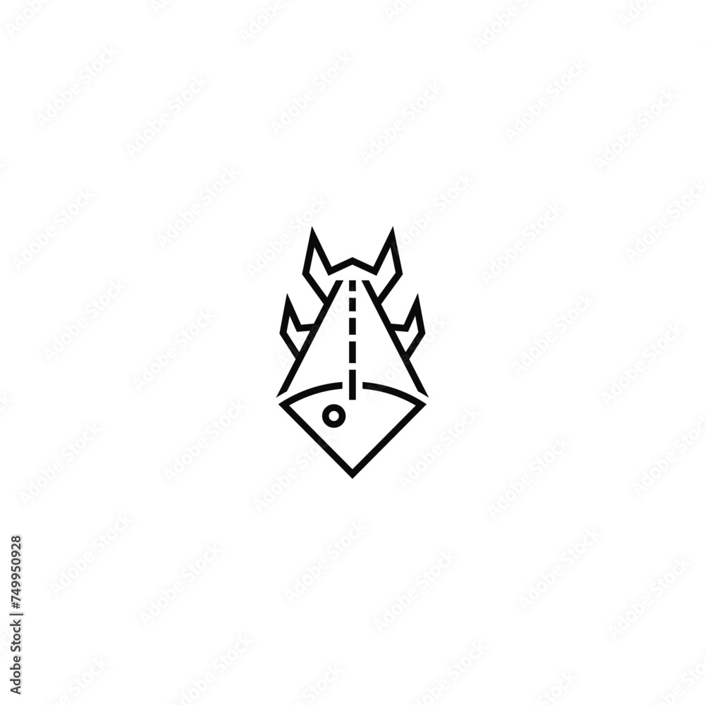 Fish road logo design, vector template. Fish road logo design, vector template.