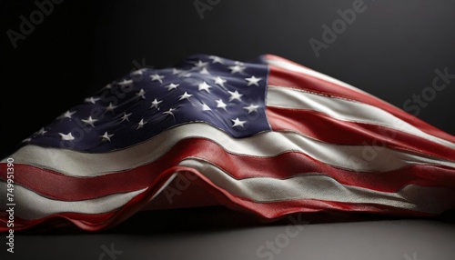 american flag on a transparent background for text