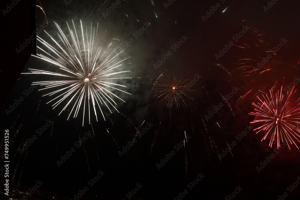 Fototapeta premium Fire works at night
