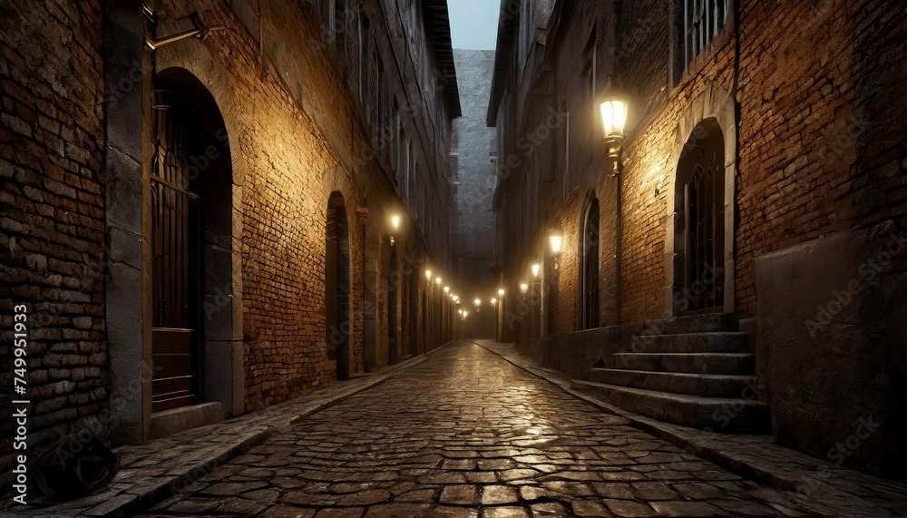 dark alleys where it is dangerous to walk
