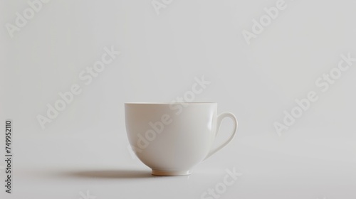 White cup isolated on white background 