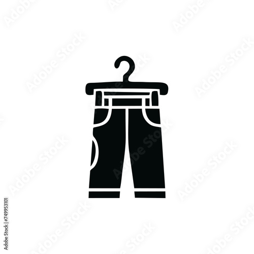 Children's trousers and hanger with irregular icon design