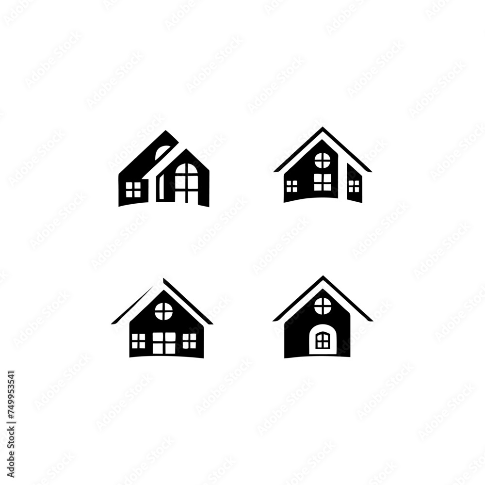 House logo collection, house icon for Real estate template.