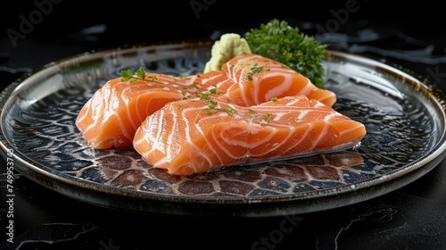 Japanese restaurant salmon sashimi photos