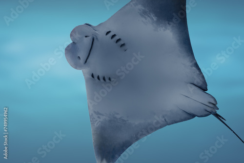 Cownose Ray (Rhinoptera bonasus) underwater photo