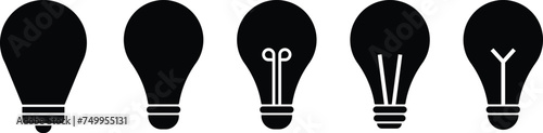 Set of light bulb icons set. lightbulb creativity concept vector.