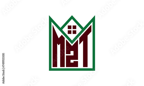 MZT initial letter real estate builders logo design vector. construction, housing, home marker, property, building, apartment, flat, compartment, business, corporate, house rent, rental, commercial photo