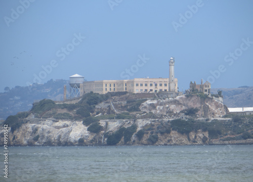 Obraz na płótnie Alcatraz Island viewed from PIER 39 in San Francisco, California, USA. w salonie