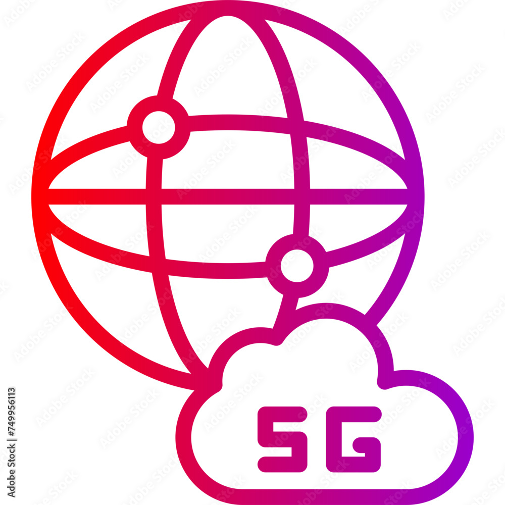5G-27 Vector Line Gradient Icon 5G-27 Vector Line Gradient Icon