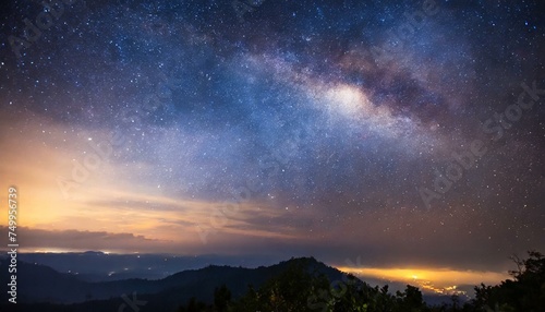 Beautiful galaxy, cloud of stars, MIlky Way, glorious night sky, space © dmnkandsk
