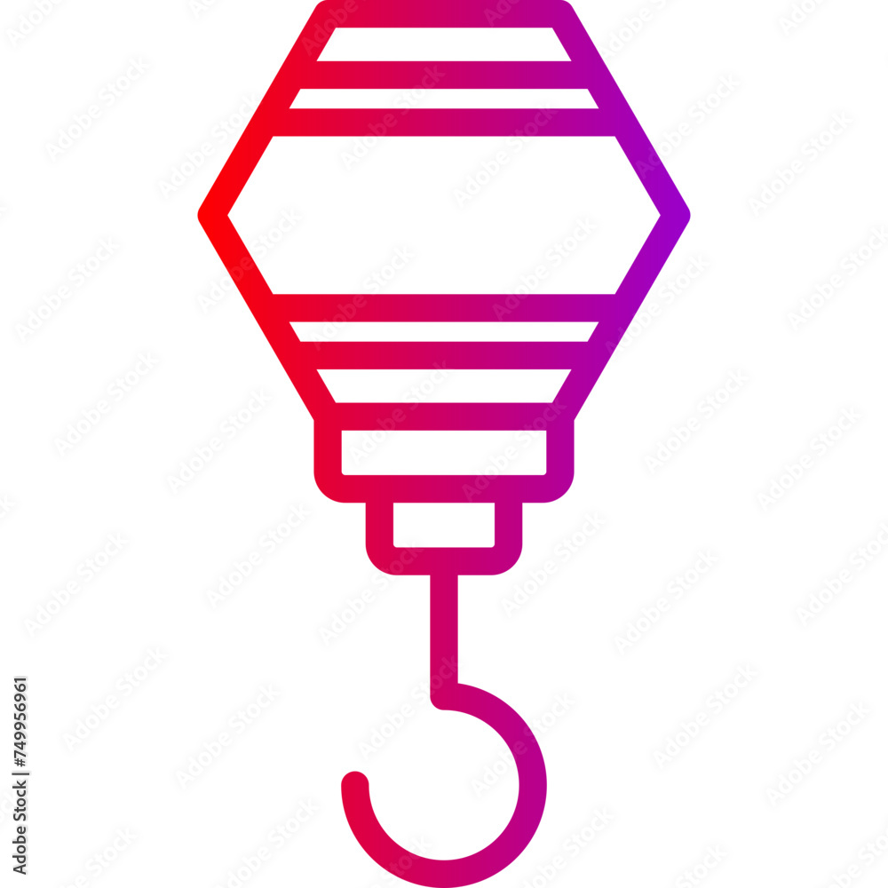 Crane Vector Line Gradient Icon Crane Vector Line Gradient Icon