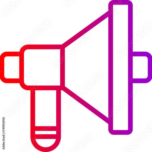 Protest Vector Line Gradient Icon