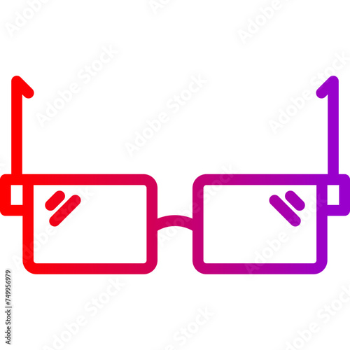 Safety Glasses Vector Line Gradient Icon