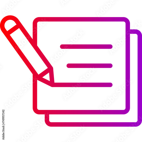 Planning Vector Line Gradient Icon