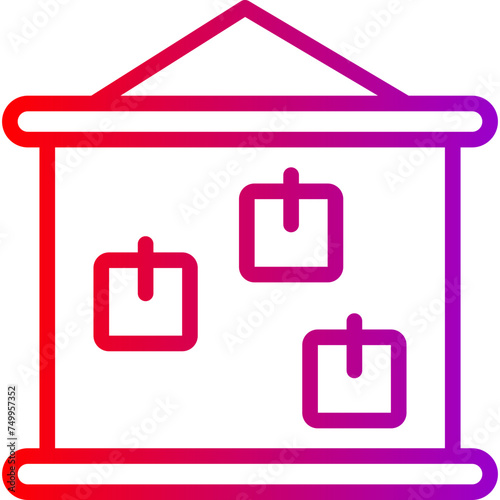Board Vector Line Gradient Icon
