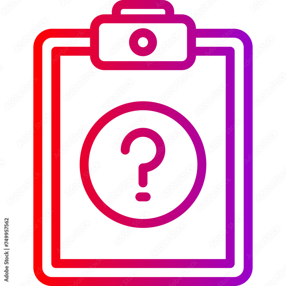 Question Vector Line Gradient Icon Question Vector Line Gradient Icon