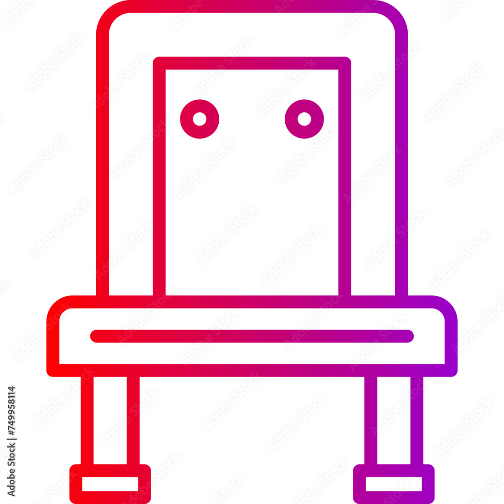 Chair Vector Line Gradient Icon Chair Vector Line Gradient Icon