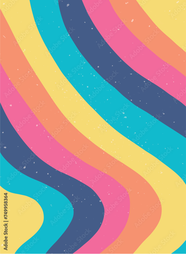 Fototapeta premium Groovy background, vibrant wallpaper for cards, posters, prints, banners, templates, social media, etc. EPS 10