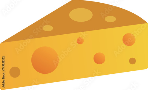Cheese isolated vector art illustration
