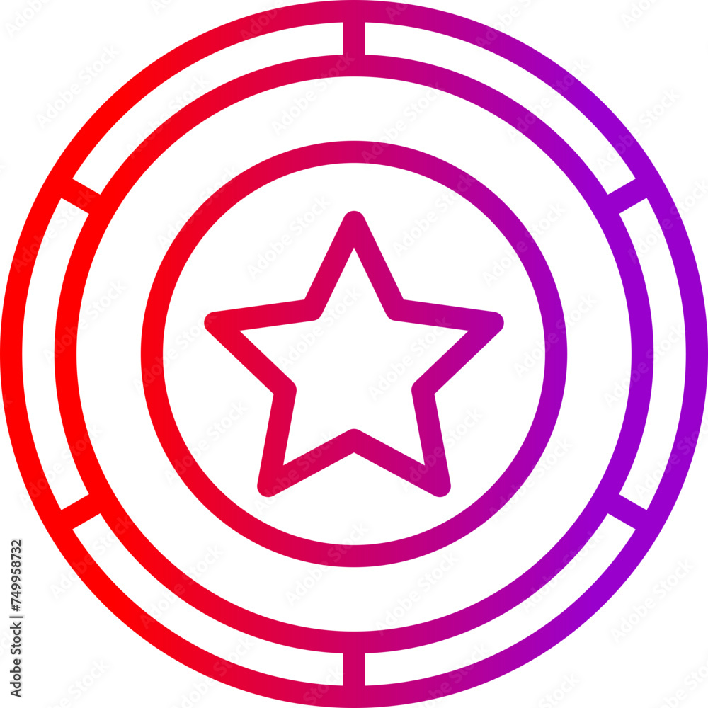 Badge Vector Line Gradient Icon Badge Vector Line Gradient Icon