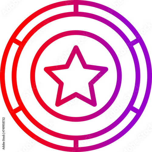 Badge Vector Line Gradient Icon