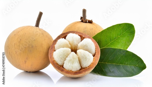 santol fruit isolated on white background photo