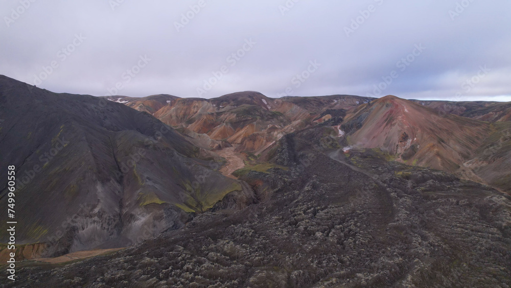 Landmannalaugar is a location in Iceland's Fjallabak Nature Reserve in the Highlands. It is on the edge of the Laugahraun lava field. This lava field was formed by an eruption in 1477.