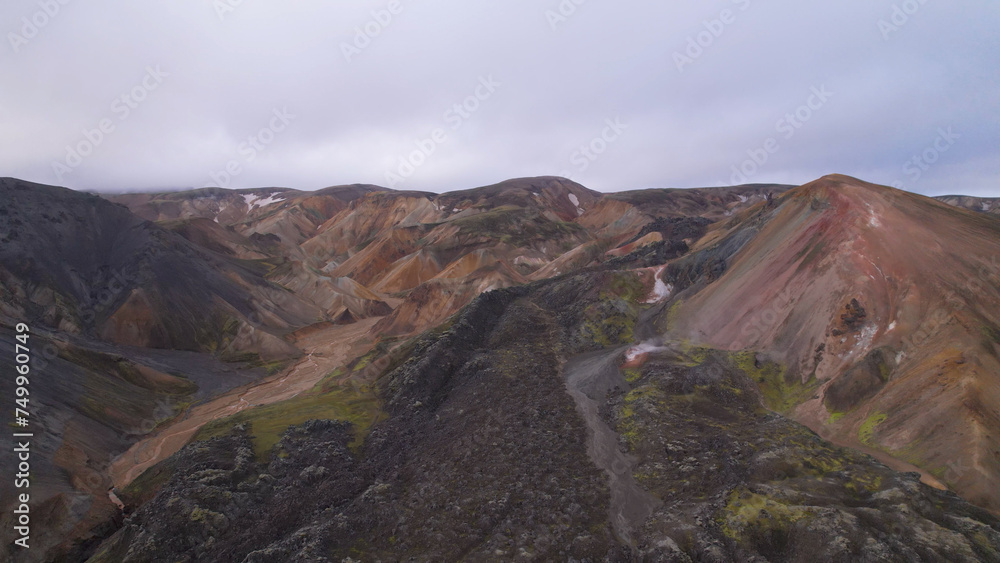 Landmannalaugar is a location in Iceland's Fjallabak Nature Reserve in the Highlands. It is on the edge of the Laugahraun lava field. This lava field was formed by an eruption in 1477.