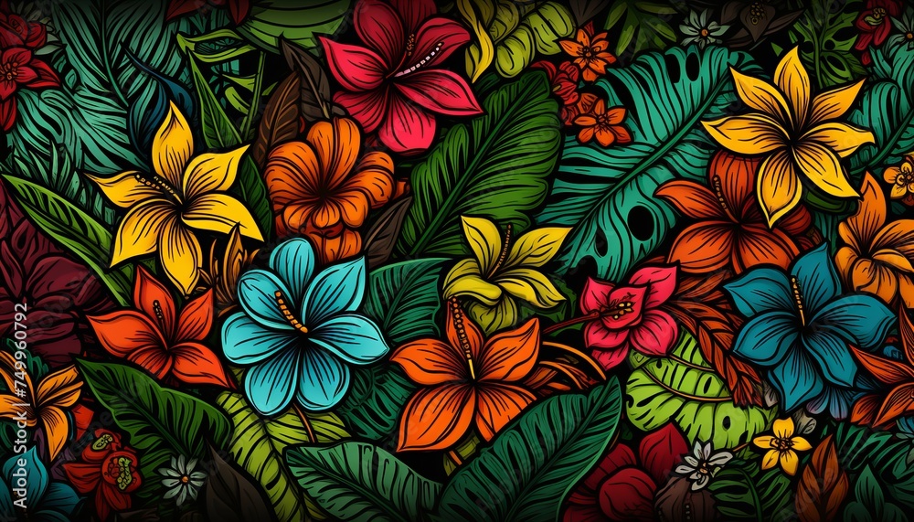 Exotic floral pattern wallpaper texture for stylish home decor and interior design projects Exotic floral pattern wallpaper texture for stylish home decor and interior design projects