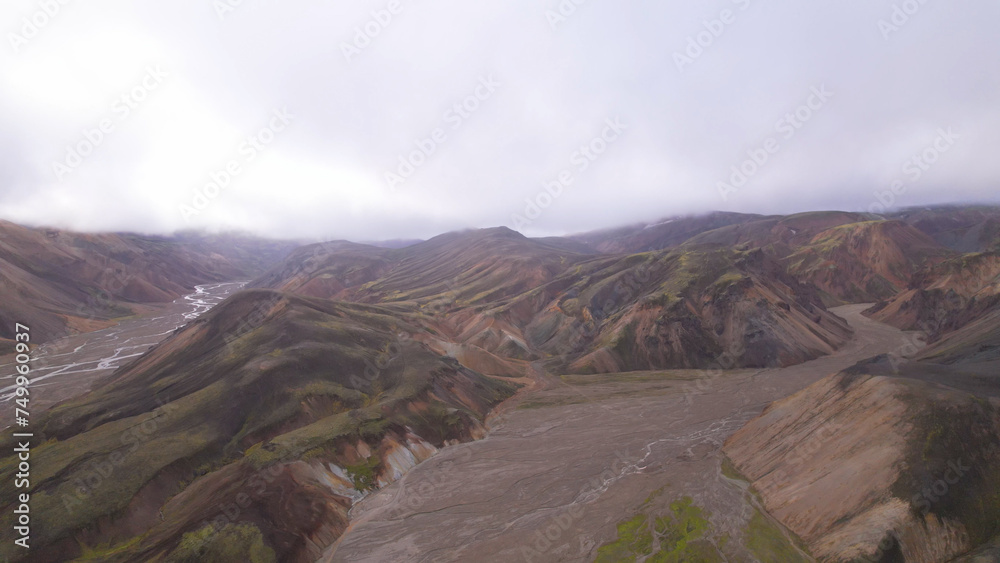 Landmannalaugar is a location in Iceland's Fjallabak Nature Reserve in the Highlands. It is on the edge of the Laugahraun lava field. This lava field was formed by an eruption in 1477.