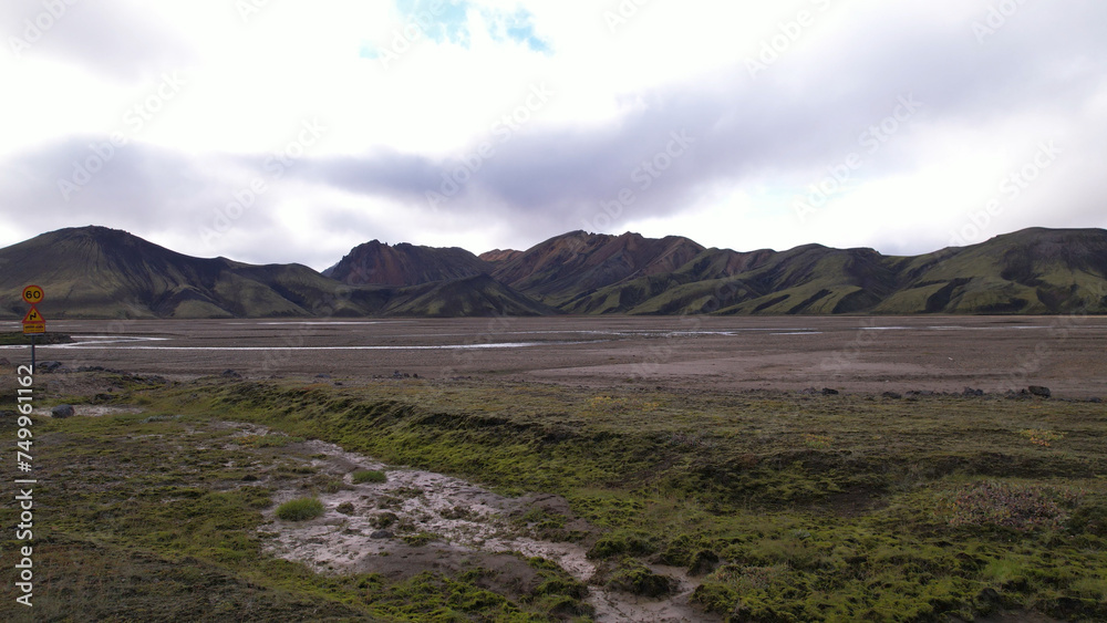 Landmannalaugar is a location in Iceland's Fjallabak Nature Reserve in the Highlands. It is on the edge of the Laugahraun lava field. This lava field was formed by an eruption in 1477.