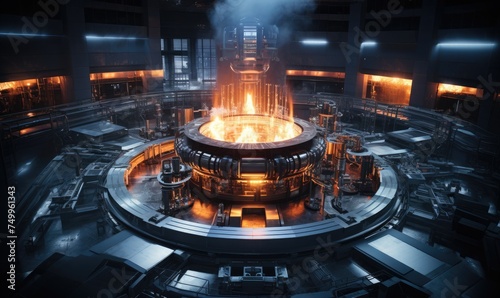 Fototapeta Naklejka Na Ścianę i Meble -  a nuclear fusion experiment in a high tech research facility