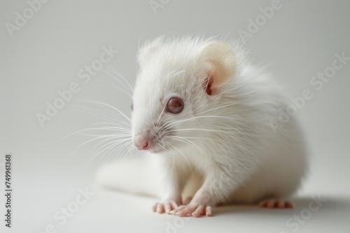 rat on a white background