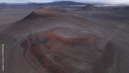 Obraz na płótnie Fjallabak craters in Iceland. Landmannalaugar Black Craters. w salonie