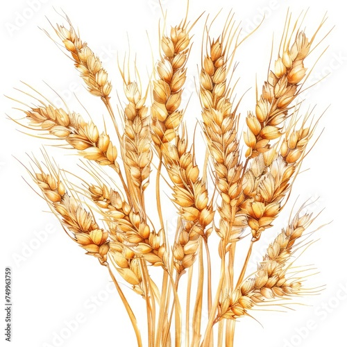Dry yellow wheat grain