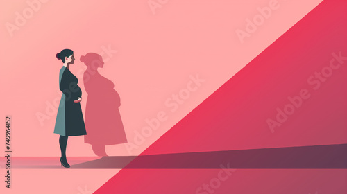 Pregnancy, working mother, discrimination of pregnant women at workplace, worry pregnancy, pregnant, single mother, adolescent  photo