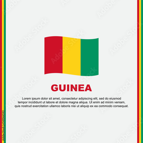 Free Download Guinea Flag Background Design Template. Guinea Independence Day Banner Social Media Post. Guinea Cartoon - GFXLoad