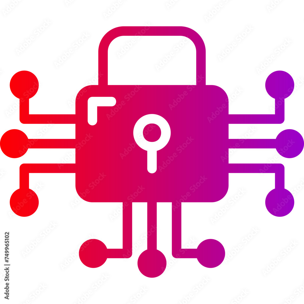 Security Vector Glyph Gradient Icons Security Vector Glyph Gradient Icons