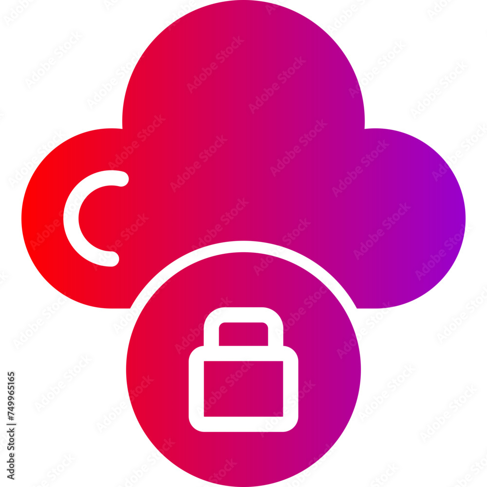 Cloud Vector Glyph Gradient Icons Cloud Vector Glyph Gradient Icons